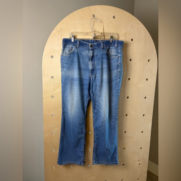 Vintage Men’s Mid 80’s Levi’s Brown Tab Action Denim Jeans 38x27 - Picture 2 of 9